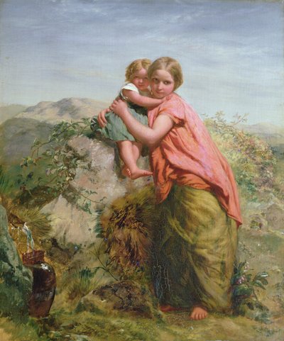 Walisische Bäuerin und Kind von Paul Falconer Poole
